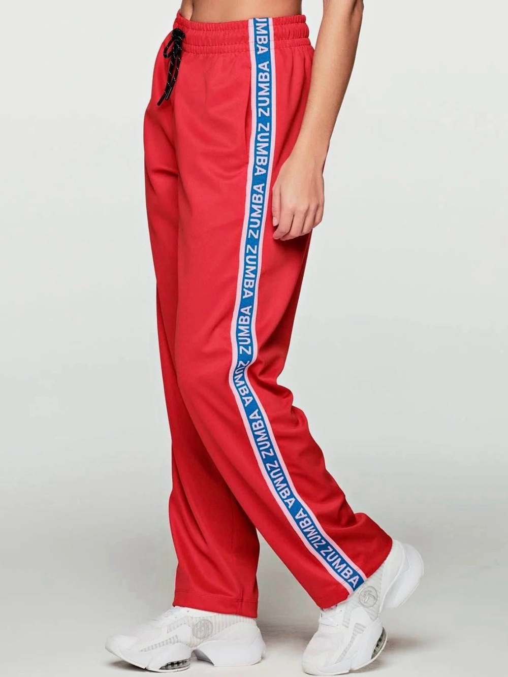 Zumba Fitness Red Track Pants with Side Logo Tape - Picture 5 of 5